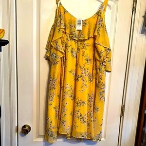 Torrid Yellow Floral Dress